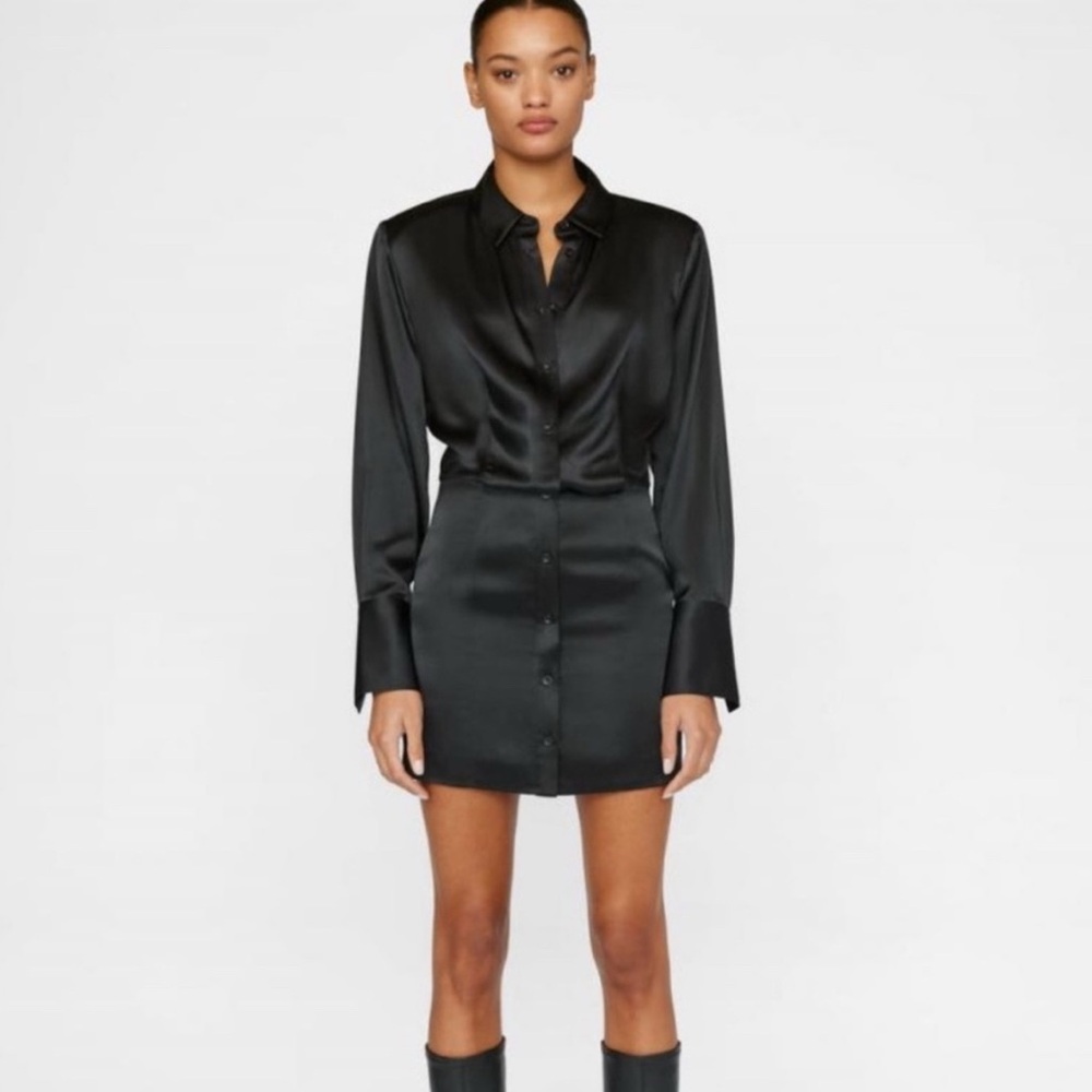 Frame Strong Shoulder Mini Dress